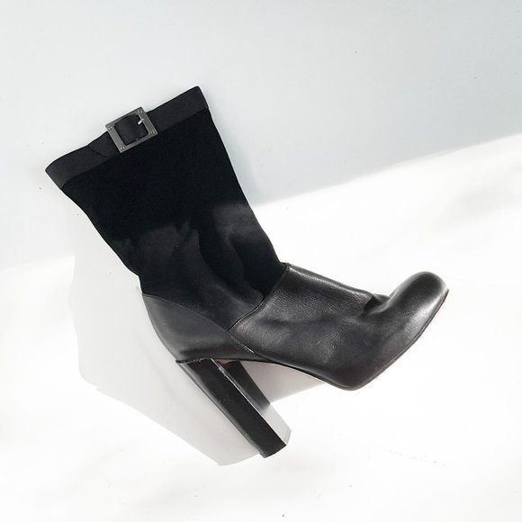 Rachel Zoe Leather Boots Black - Picture 3 of 6